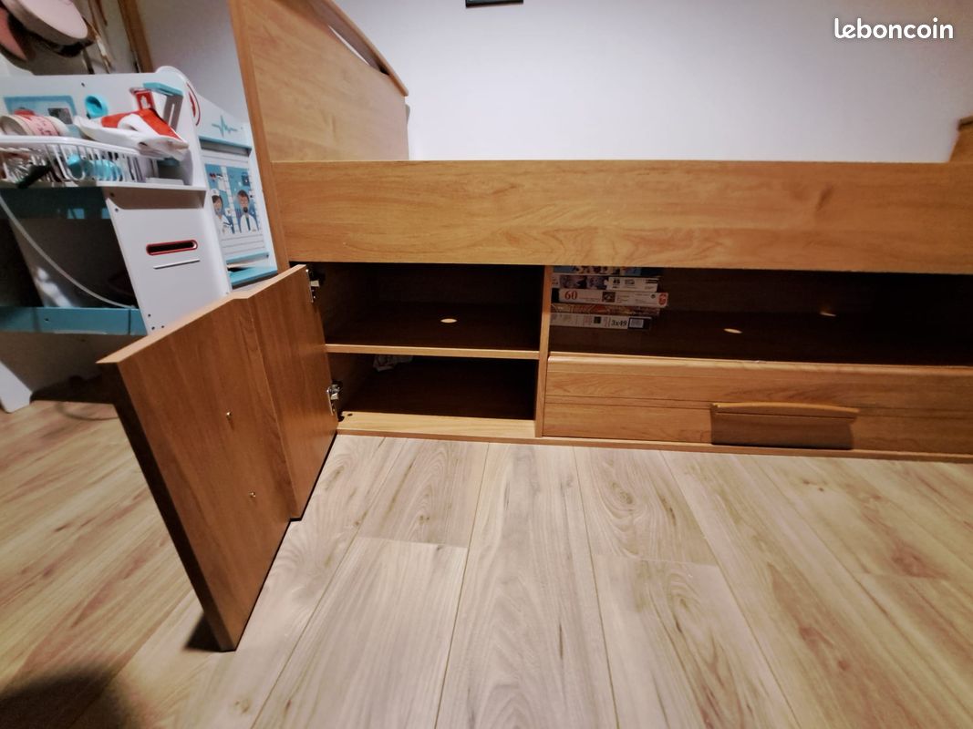 Lit en bois 90 x 200 MONTANA Gami Made in France (image 3)