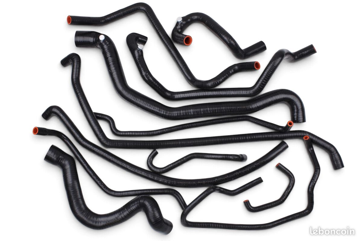 Kit 12 durites silicone EAU / 2 durites Sural Renault R9 R11 Turbo (image 1)
