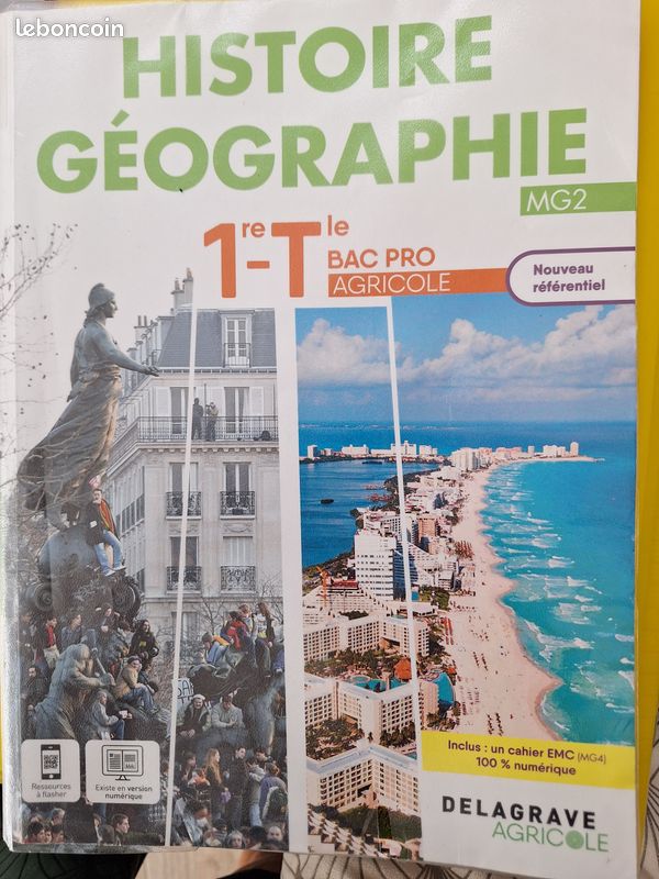 Livre de histoire/géographie 1re/Terminale enseignement agricole (image 1)