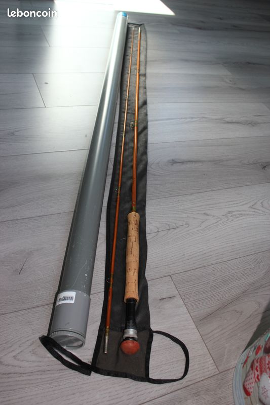 Pêche CANNE à MOUCHE 7'8p Bambou Refendu Fly rod