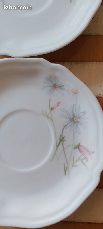 2 soucoupes porcelaine Lafarge Limoges (image 2)