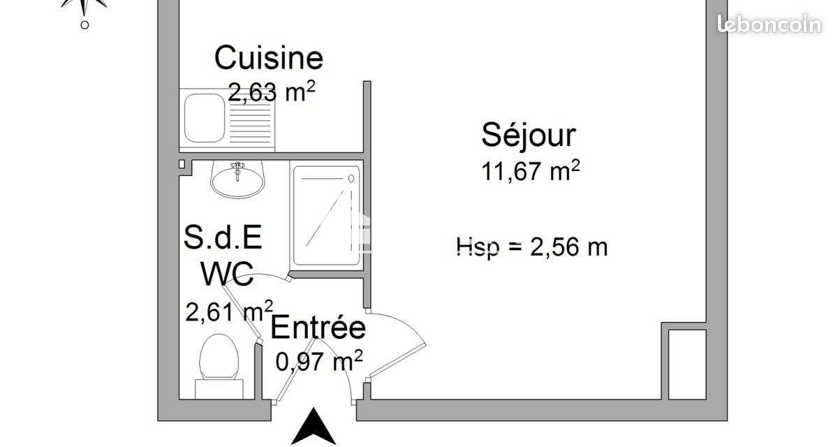 Appartement 1 pièce 21 m² · à Strasbourg · 21 m² · 426 €/mois