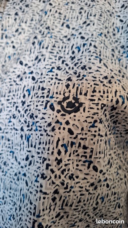 Chemise Homme Bonobos Coupe Slim - Poisson Bleu Imprimé, Taille S, Très Bon état