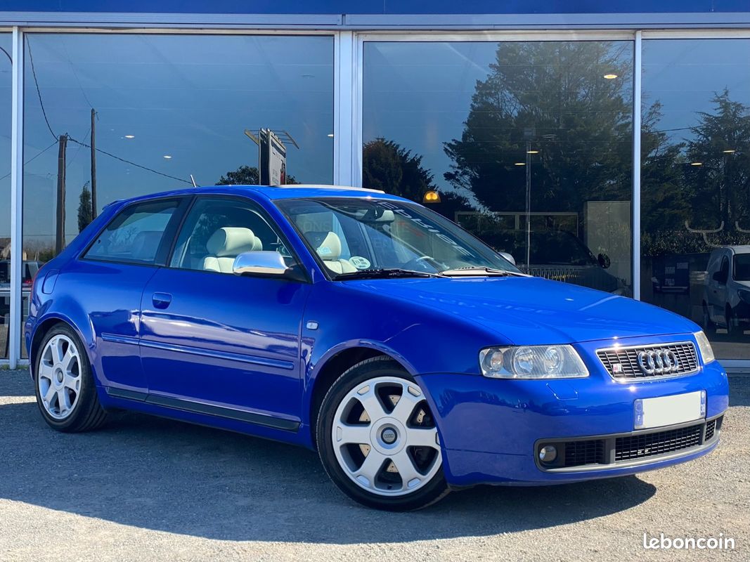 Audi S3 Quattro (8L1) 1.8 i Turbo 210cv / BLEU NOGARO / TOIT OUVRANT / SIÈGES EN CUIR RECARO / VOLANT ALCANTARA (image 1)