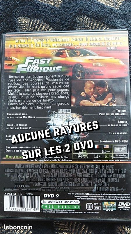 Fast and furious 1 et/ou 3 (image 2)
