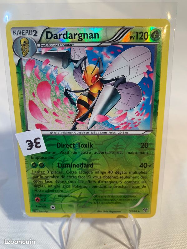 Carte Pokémon Dardargnan Reverse 5/146 - Xy (image 1)