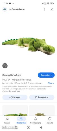 Peluche crocodile Jeux Jouets