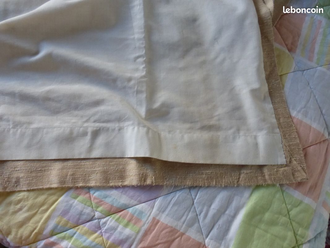 Double rideau beige doublé (image 7)