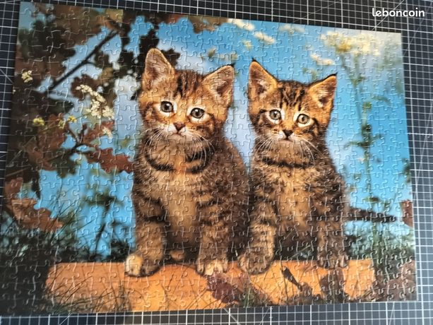 Puzzle RAVENSBURGER 500 Pièces – CHATONS SOUS L’OMBRELLE – Occasion, Thème Animaux