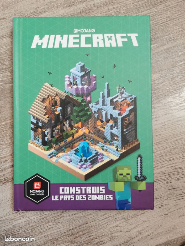 Livre Minecraft : Construis Le Pays Des Zombies - Guide Mojang - Comme Neuf
