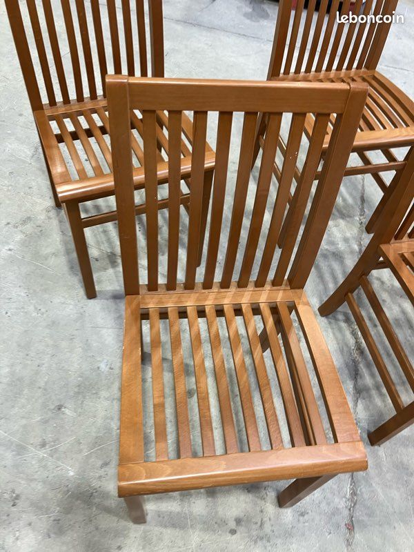 Table Bois extensible plus quatre chaises (image 4)