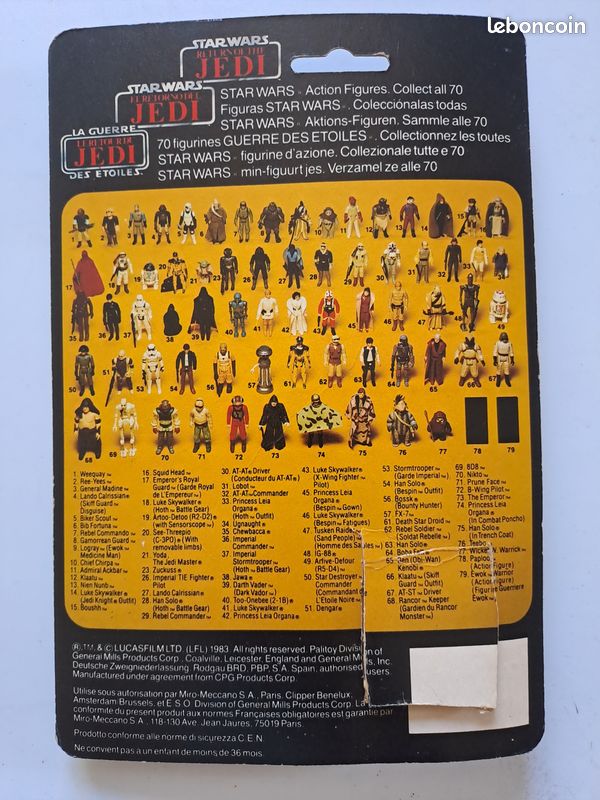 Figurine Star Wars Garde Bespin - Édition Kenner Hong Kong 1980, Occasion