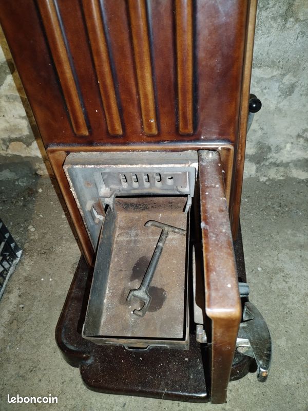 POELE a BOIS - CHAPPEE - FONTE EMAILLEE - PARFAIT ETAT (image 3)