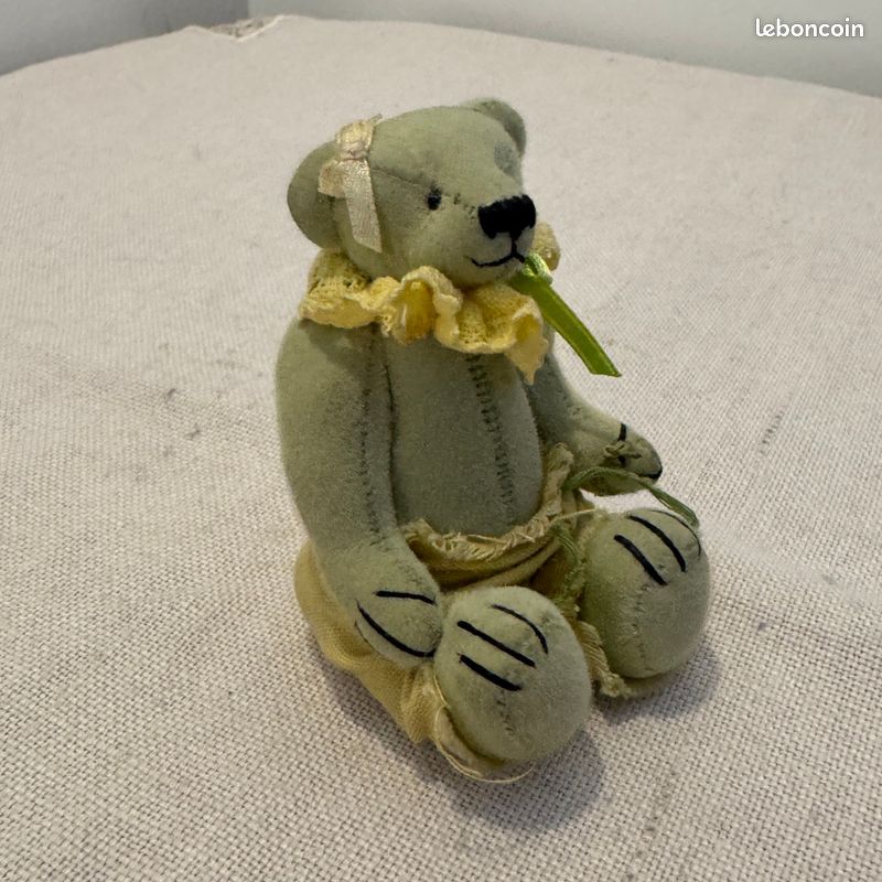 IBA Indianbeautifulart Tissu De Couture En Velours Pour Enfants Avec N Ud Vert Lapin Et Chien Dentelle Imprim E 9 Yards 3 Pouces