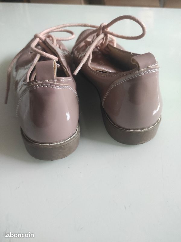 Derby T33 rose lisse. Chaussures . Lovely skull (image 3)