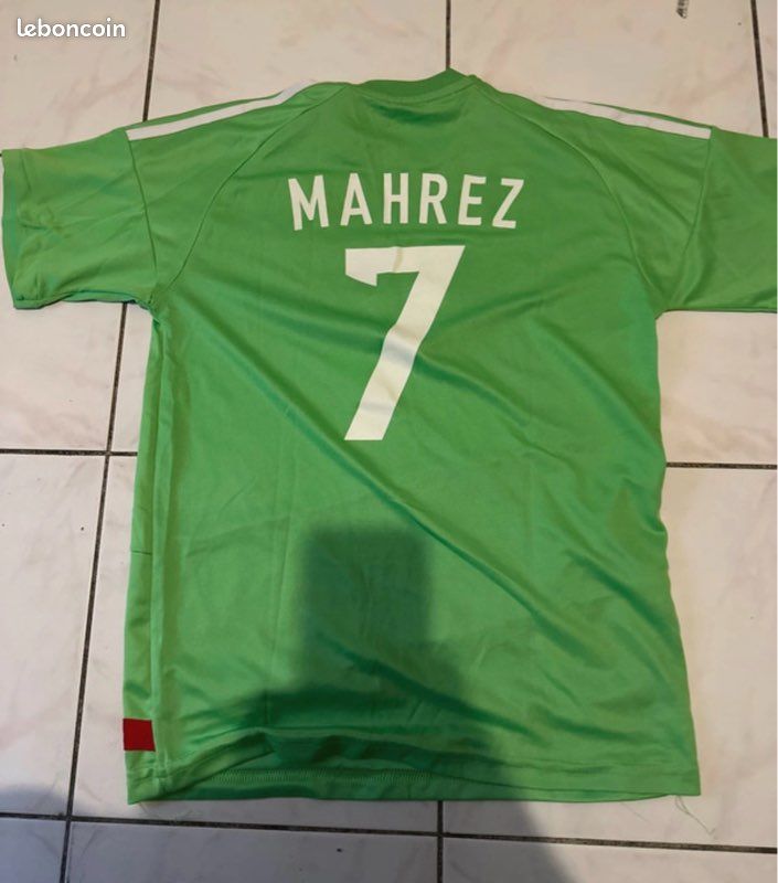 Flocage Officiel Algérie – Mahrez, Domicile 2020, Vert, Footpress®, Neuf