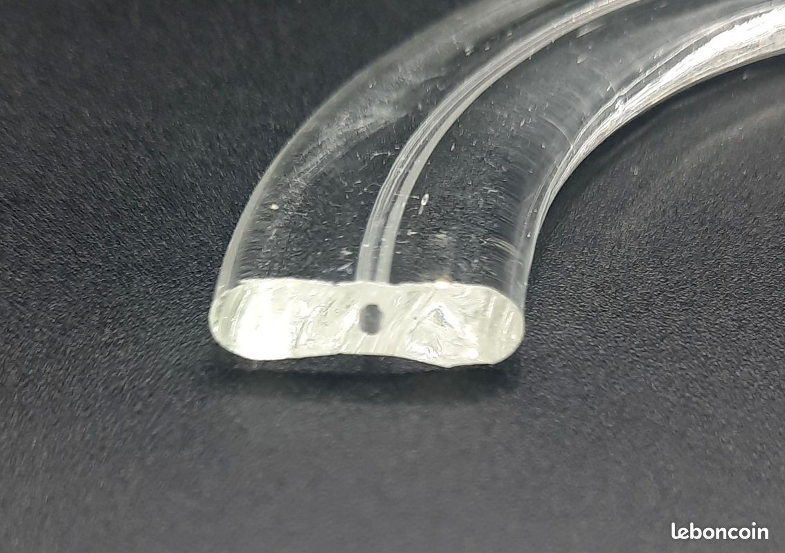 Pampille courbée et trouée en verre lustre Luminaire lot de 17 (image 6)
