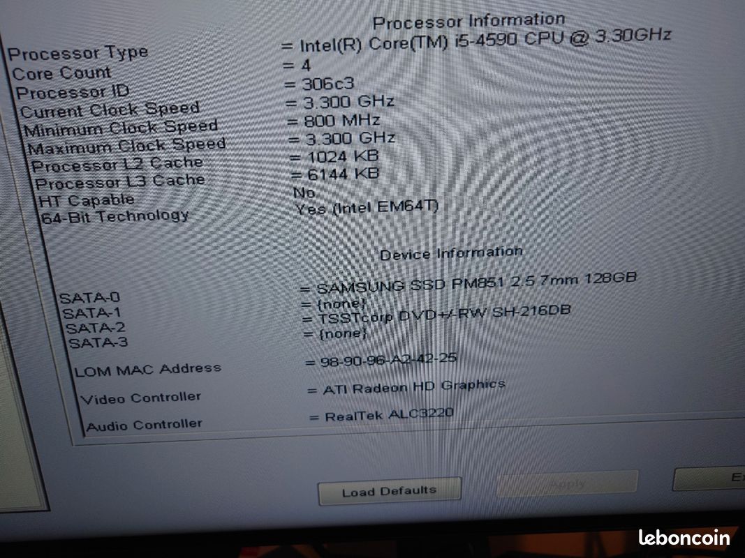 PC bureau Dell Optiplex 7020 - i5/16Gb/128Gb (image 3)