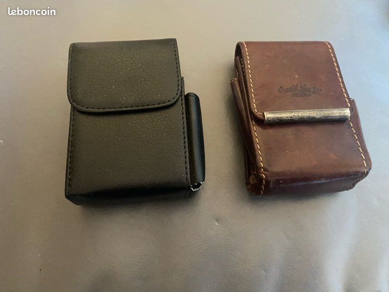 tuis cigarettes cuir vintage + tui noir clip ceinture - Accessoires & Bagagerie tuis cigarettes cuir vintage + tui noir clip ceinture - Accessoires & Bagagerie