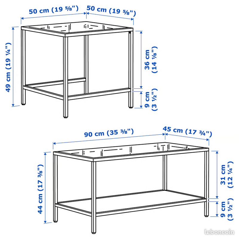 Table Gigognes blanches IKEA (image 5)