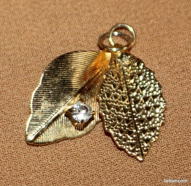 Achat Pendentif Feuille d'Or Galvanisee | Ideal Creation Bijoux