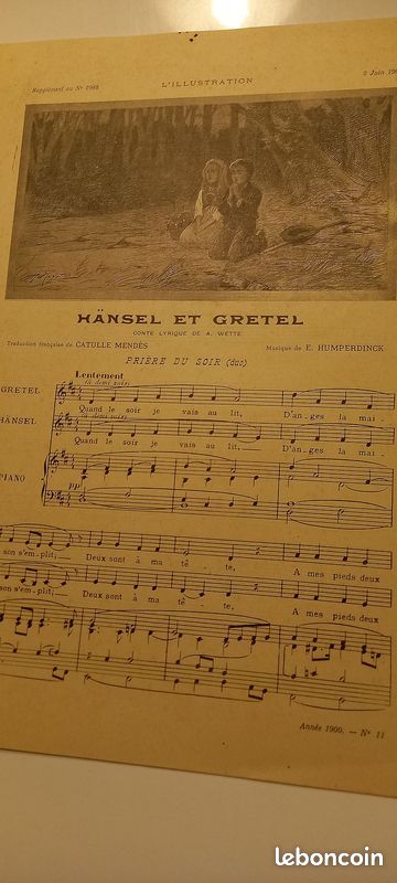 Musique Partitions Supplément musical de l'illustration époque 1900 (image 4)