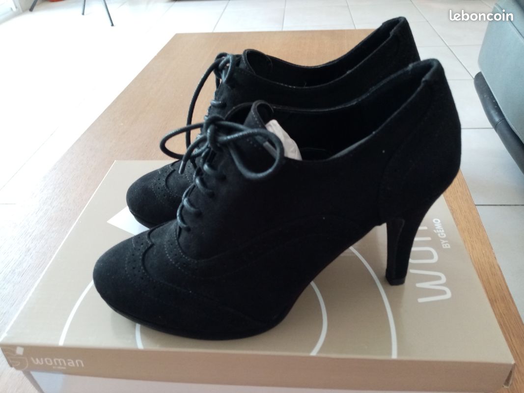 Talon Haut Derby Talon Femme Talon Carré Chaussure Richelieu A