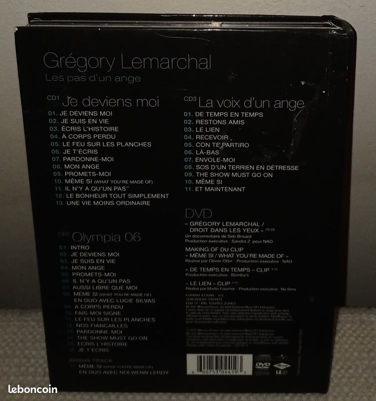 Gregory Lemarchal Les Pas D'un Ange coffret CD + DVD (image 2)