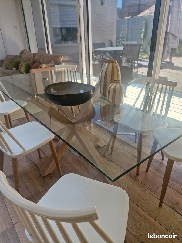 Table SAM verre excellent etat 8 à 10 personnes (image 4)