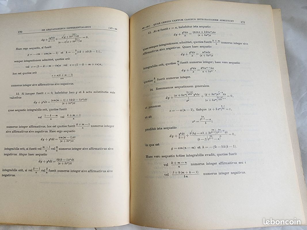 Livre Commentationes Analyticae - Leonhard Euler - Volumen Prius - 1936 (image 12)