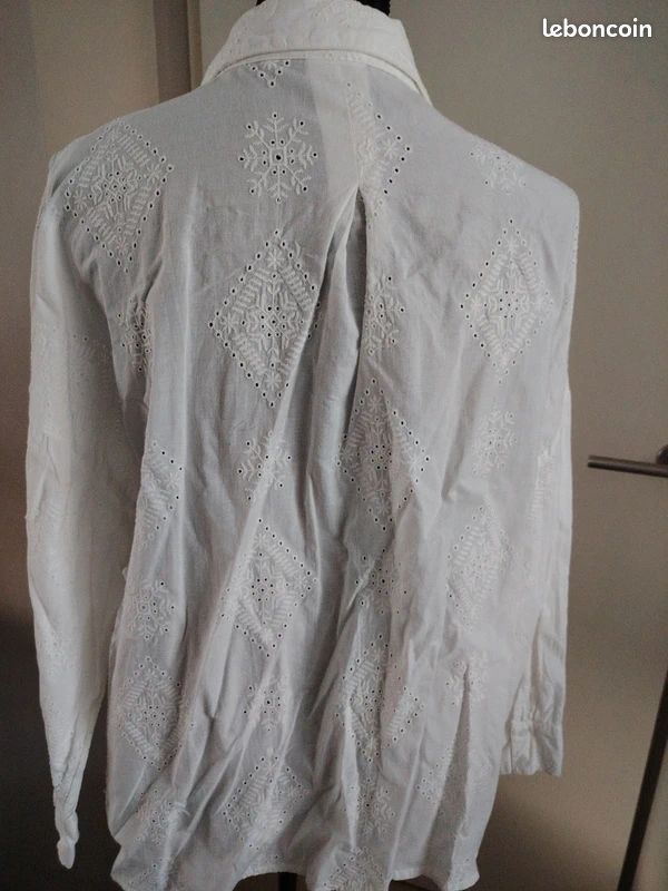 Chemise broderies anglaises neuve Damart 46/48 (image 4)