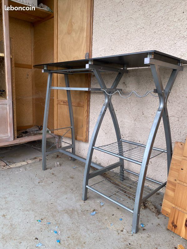 Table de bar en verre (image 2)