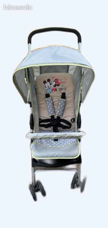 Poussette canne Disney Mickey Minnie – légère et pliable