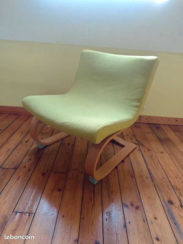 Fauteuil lounge vintage IKEA Klackbo – années 90 – housse amovible et lavable
