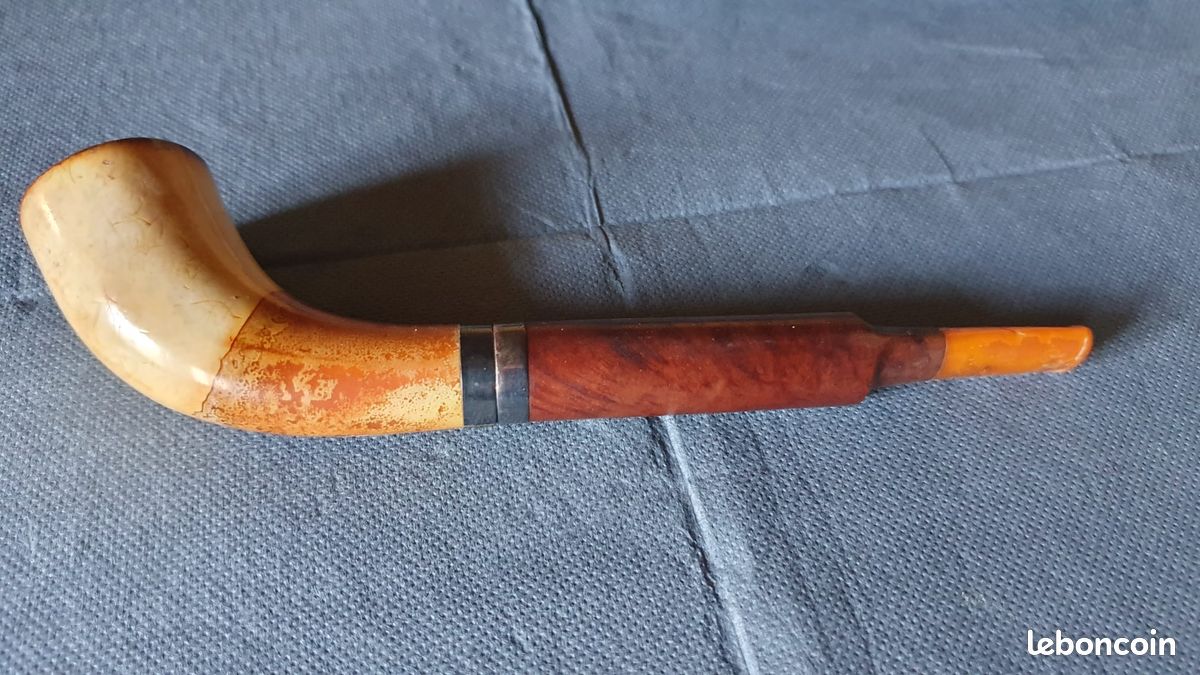 Pipe de salon / de lecture ancienne, fin du XIXe siècle ou du début du XXe siècle (Belle Époque) (image 3)