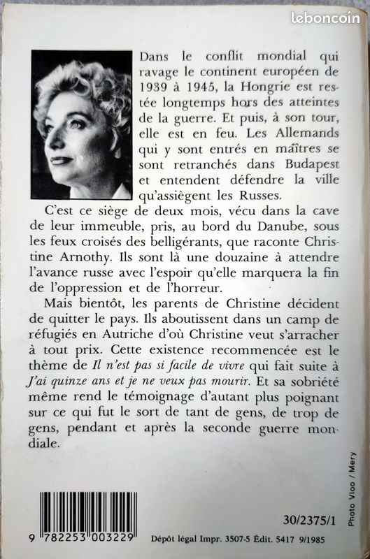 Christine Arnothy - J'ai quinze ans et je ne veux pas mourir (image 2)