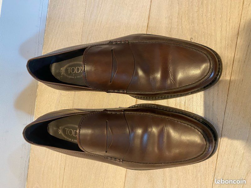 Mocassins Tod’s en cuir marron foncé – Homme EU 10 (image 6)