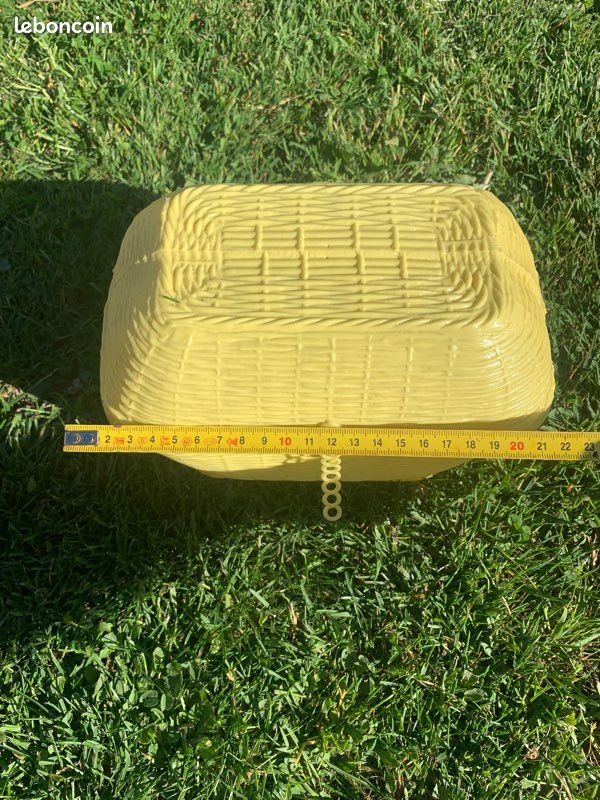 Panier à Goûter Vintage En Osier - Fabrication Française - 20x11x13,5 Cm