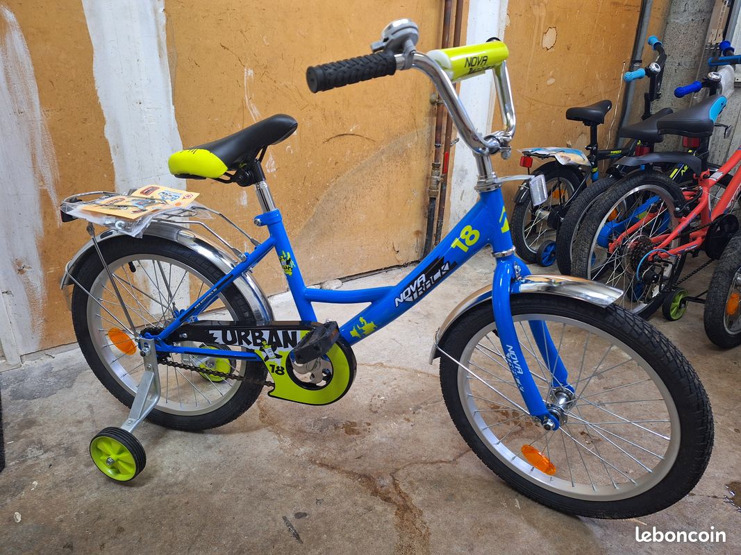 Vélo enfant NovaTrack URBAN 18" - Idéal pour enfants jusqu'à 7 ans (jusqu'à 125 cm) (image 1)