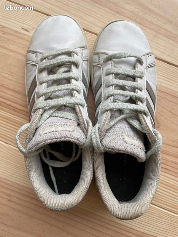 Vente Addidas blanches / argent (taille 36) (image 4)