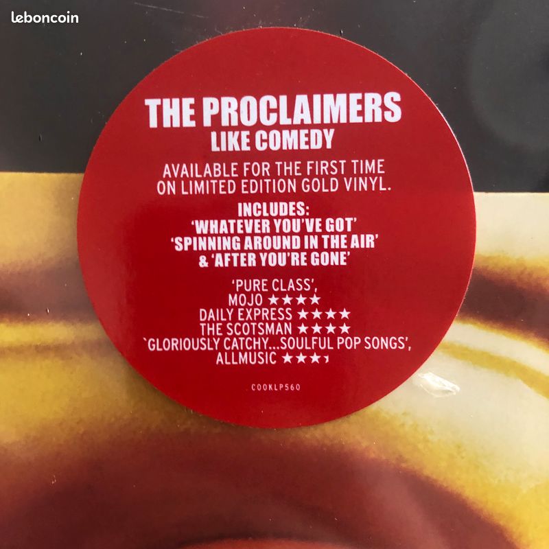 The Proclaimers – Like Comedy Vinyle or (Gold) – Neuf scellé – Réédition 2022 (image 2)
