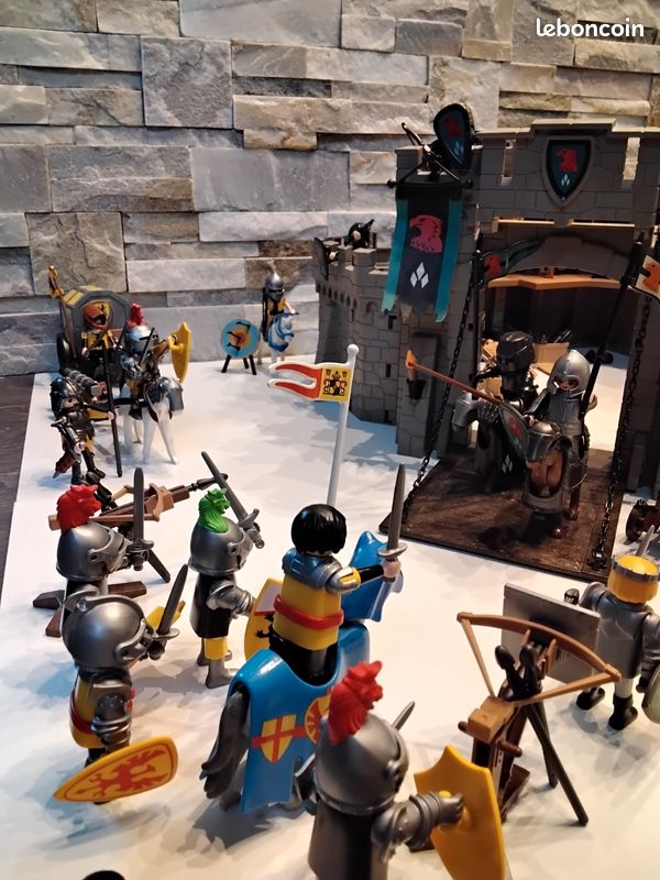 Gros Lot De Playmobil Chevaliers - Personnages Et Accessoires - Vintage