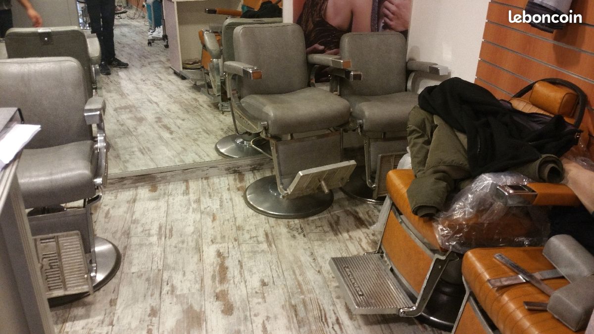 Fauteuil barbier BELMONT Apollo reconditionné et garantie (gris