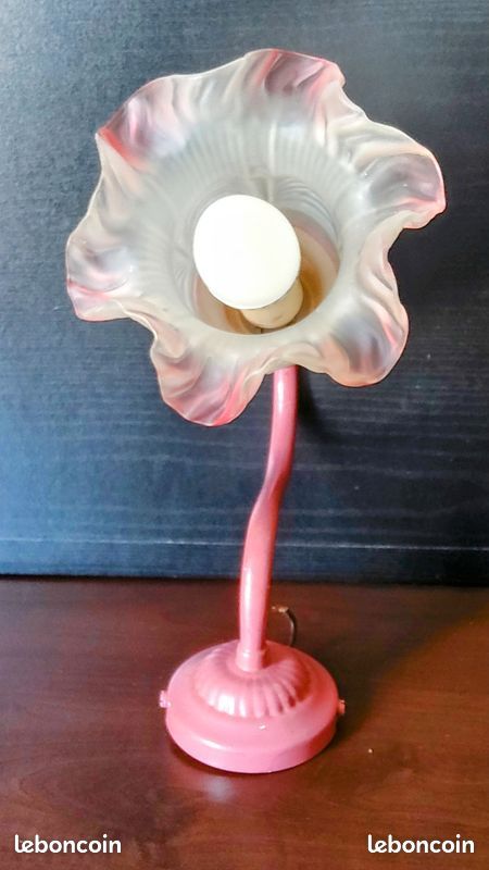 Applique vintage avec verre tulipe et col de cygne (image 5)