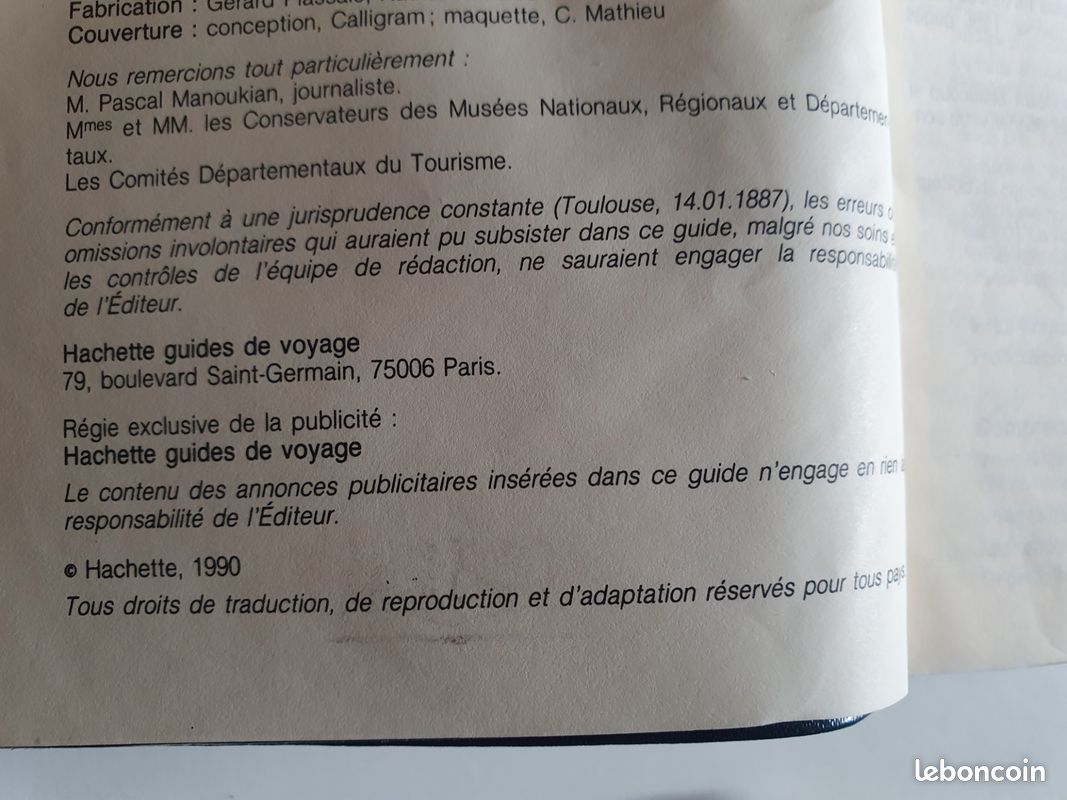 Guide Bleu Hachette "France" de 1990 (image 4)