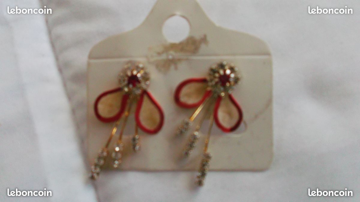 Neuf parure 2 pieces pierres de couleurs (image 2)