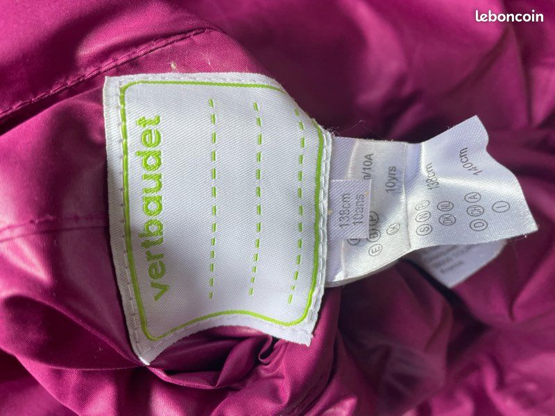 Manteau réversible vert baudet hiver 10 ans fille (image 5)