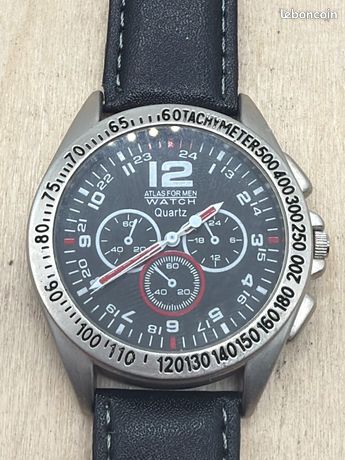 Cadran De Montre LIP Automatique Bicolore Rouge - 28 Mm - Pièce Détachée Vintage