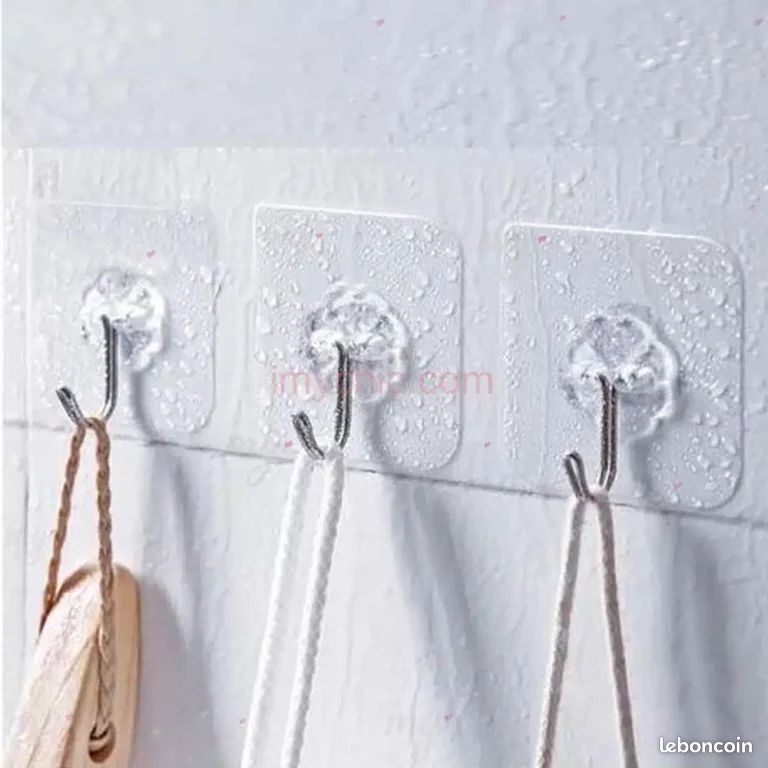 5 crochets transparents sans trace crochet solide (image 4)