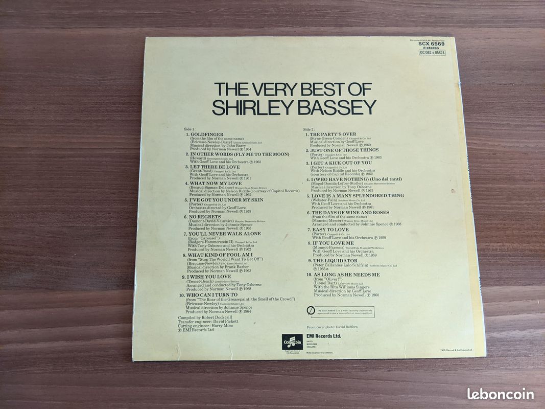 Vinyle - The very best of Shirley Bassey (image 2)